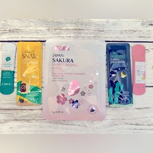 Skincare Face Mask set of 5 Moisturizing, Brightening, Hydrating, Firming NWT